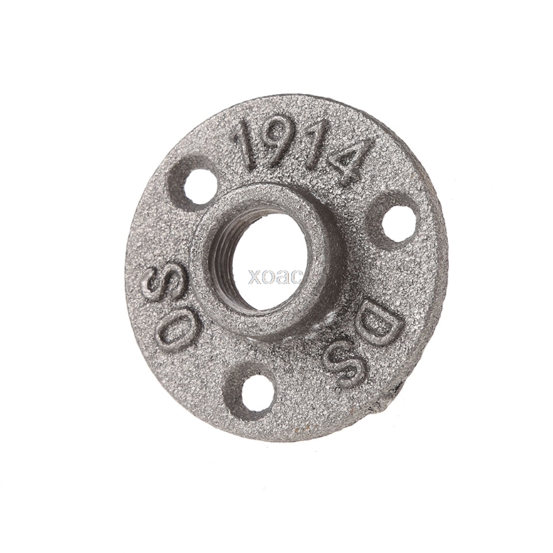 1PC 1/2" Malleable Thread Floor Flange Iron Pipe Fittings Wall Mount Industrial M03 dropship