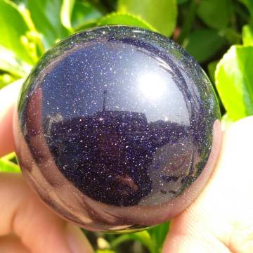New Blue-sand Stone Quartz Crystal Ball Sphere Healing