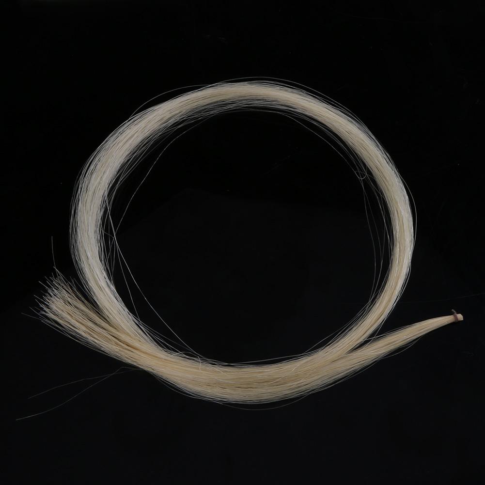 1 Hank Universal Yellow White Stallion Horse Hair for Violin Bow Stringed Musical Instruments Violin Parts Accessories