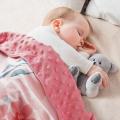 Newborn Double Layers Minky Dot Baby Throw Blankets