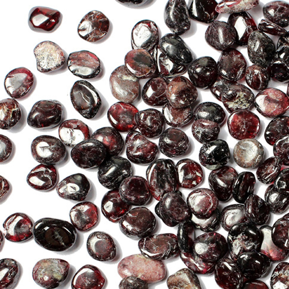 WINOMO 50g 9-14mm Natural Deep Wine Garnet Gravel Rocks Quartz Pebbles Aquarium Decoration Gravel Stone Decorations Stones