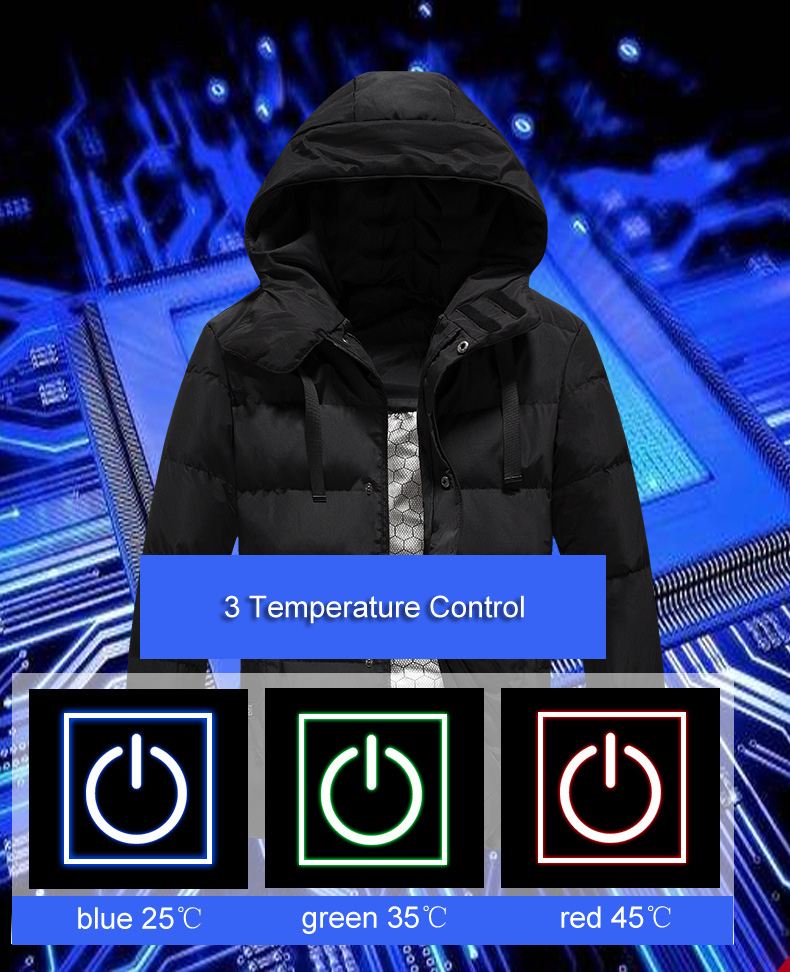 LoClimb L-5XL USB Heated Jacket Men Winter Heating Windbreaker Hiking Thermal Waterproof Jacket Men's Coat Outdoor Jackets AM361