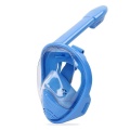 Full Face Snorkel Mask,Foldable 180 Degree Panoramic View Snorkel Mask,Anti-Fog Anti-Leak Design For Kids,Blue XS