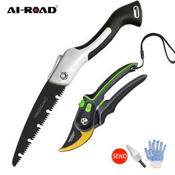 AI-ROAD Home Garden Pruning Shear Set Plant Trim Scissors Cutting 35MM Branches Fruit Trees Flowers Gifts Sharp Pruner Hand Tool