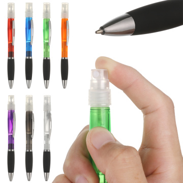 Portable Multifunction Spray Ballpoint Pen Plastic Disinfectant Pen with Mini Refillable Travel Perfume Bottle Stationery