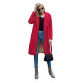 Long Coats Fleece Jackets Winter Warm Teddy Coat Cardigan Office Lady Sexy Women Wool Blends Full Tops Overcoats Plus Size