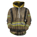Firefighter Suit Fireman Hoodies Men 3D Print Clothing Hoodies Cosplay Fire Service Suit Sweatershirt