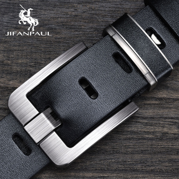 JIFANPAUL Genuine Leather men belts Fashion alloy belts Buckle luxury brand jeans belts for men business belt male