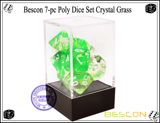 Crystal Green Dice Set-3