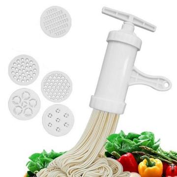 Manual Noodle Maker Press Pasta Maker Machine Crank Cutter Cookware With 5 Pressing Molds Making Spaghetti Kitchen Cooking Tools