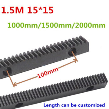 1000mm 1.5Mod 15*15 1000mm 1500mm 2000mm Gear rack Precision cnc rack (straight teeth) Toothed rack cnc machine