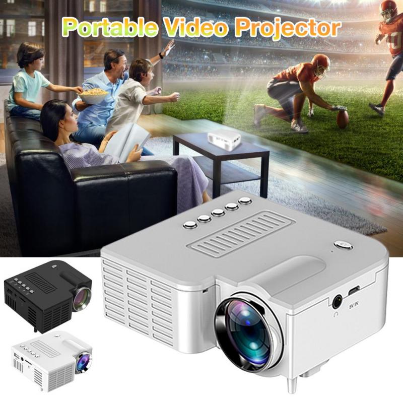 Fast Delivery UC28C LED ABS USB 16.7M 1080p HD Video Projector Home Theater Cinema Office Supply LED Projector Black/white