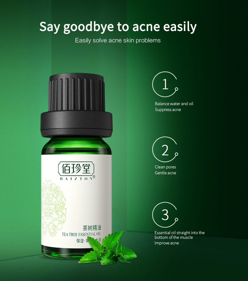 10ml Treatment Face Serum Tea Tree Essential Oil Remove Dark Spots Ance Burn Scar Smooth Skin Care Facial Essence Cream TSLM2