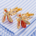 VAGULA Classic Cufflinks Creative gift Party Wedding Suit Shirt Gemelos Jewelry Bee Insect Funny Design Cuff links 517