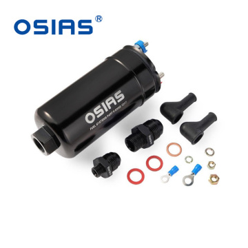 OSIAS New EFI 380LPH 1000HP Inline External Fuel Pump 10AN Inlet + Check Vavle 6AN Outlet E85 Compatible Compatible 044 style