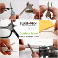 Swiss Tech Multifunctional Utili Key Tool 6in1 Pocket Keychain Outdoor Tool Multitool for Auto Camping Hardware Polished Knife