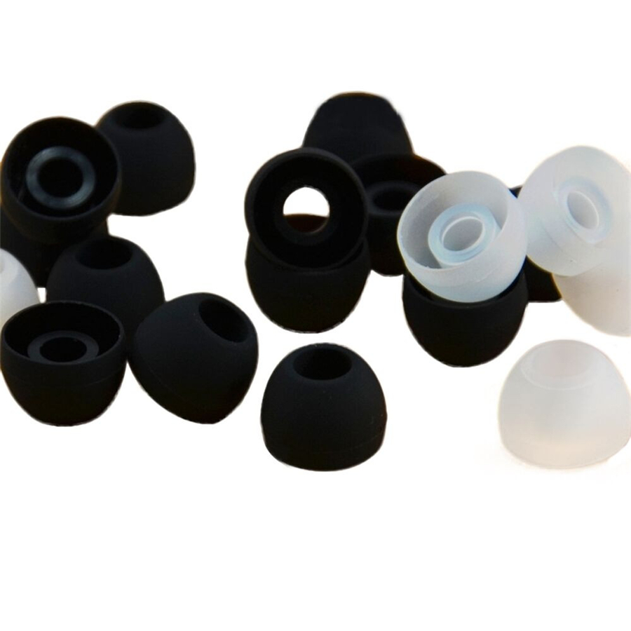 toopoot 10 Pairs Medium Size Clear Silicone Replacement Ear Buds Tips For Sony Phillips Earphone Headphone Replacement