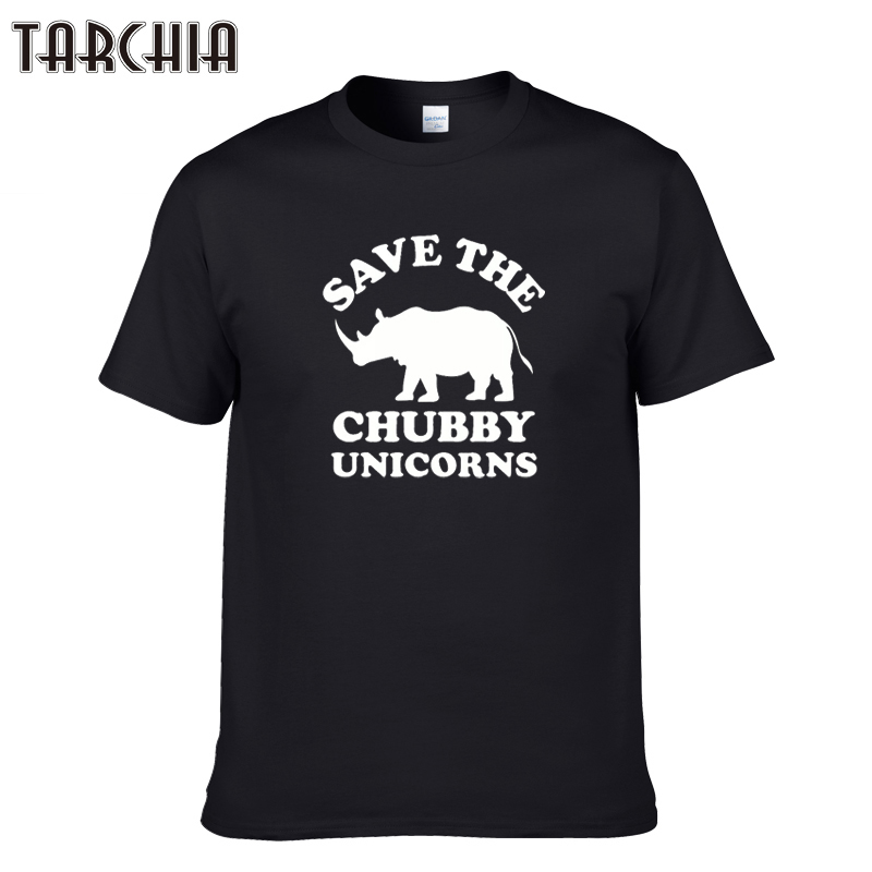 TARCHIA 2021 Fashion Summer Save Chubby Unicorns t-shirt Cotton Tops Tees Men Short Sleeve Boy Casual Homme Tshirt T Shirt Plus