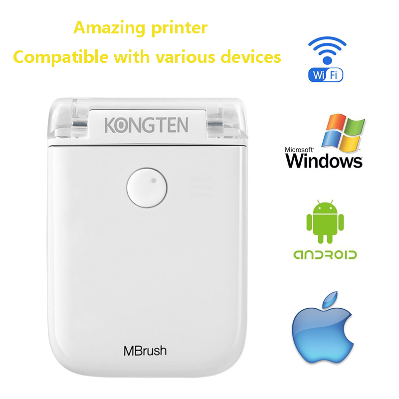Mbrush Color Printer Mobile WIFI Printing Compatible With iOS Android Mac Windows