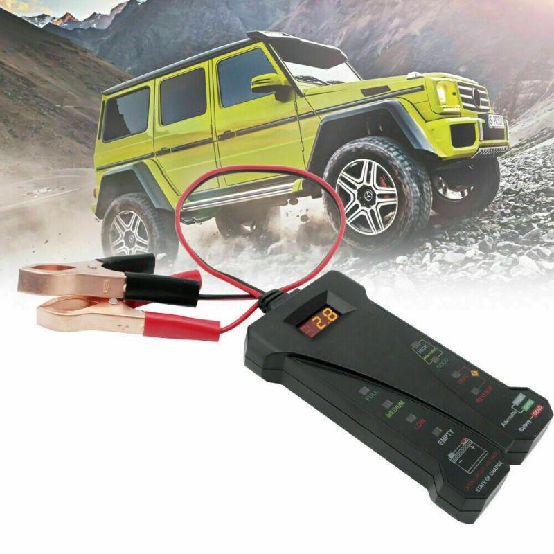 Car Charger 12V Car Battery Tester 8 LED Lights Digital Alternator Tester Auto Load Digital Analyzer Battery Accessories