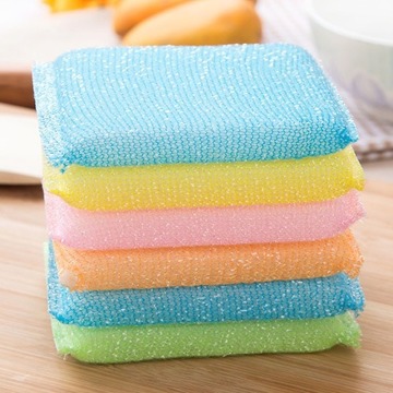 4pcs Kitchen Nonstick Oil Scouring Pad Oil Cleaning Cloth Washing Cloth To Wash Cloth Towel Brush Bowl Wash Cloth Dish Sponge