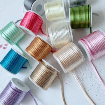 42Colors 2mmX10m/roll Strong Braided Macrame Silk Satin Nylon Cord Rope DIY Making Findings Beading Thread Wire 2mm