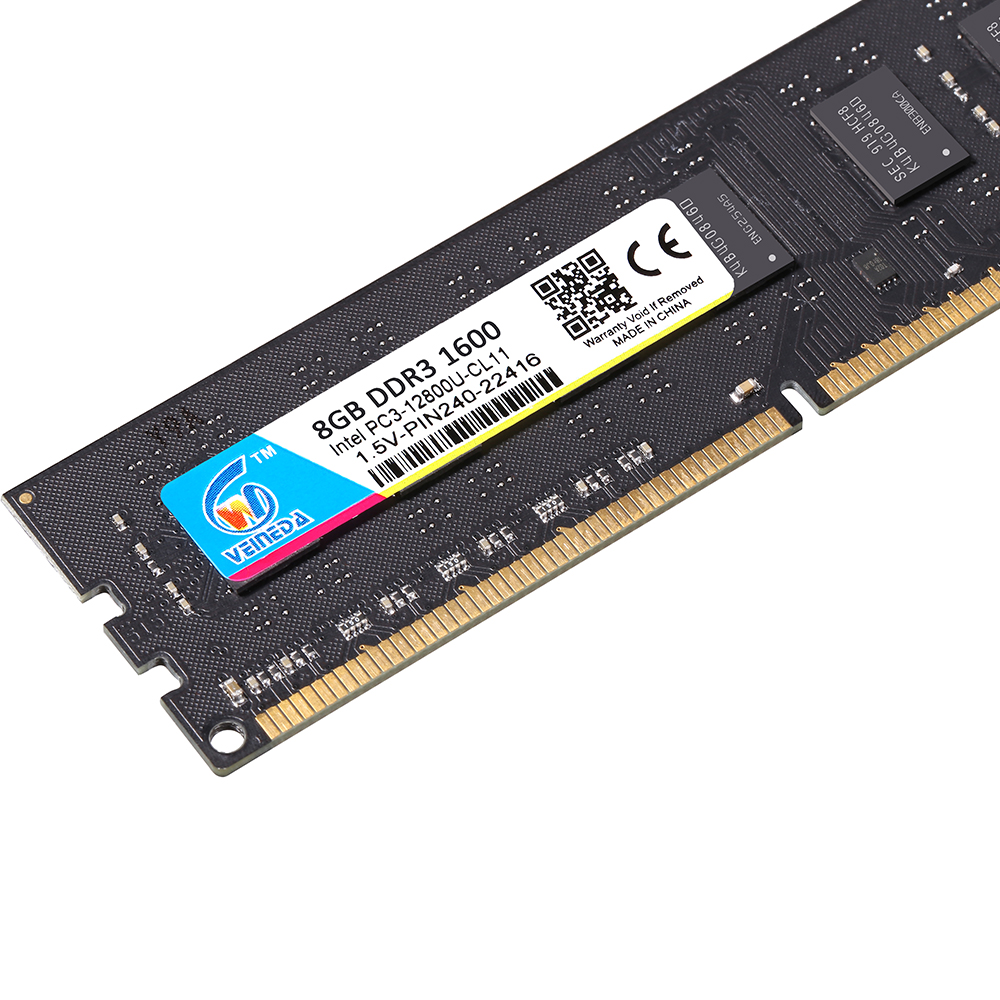 VEINEDA PC Memory RAM Memoria Module Computer Desktop DDR3 8gb 4gb PC3 1333 1600 MHZ 1333MHZ 1600MHZ 10600 12800 4G RAM