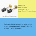 5 Pairs Carbon Brushes 6.4x7.9x12.5mm 596071-00 for Electric Motors Black Decker CD105 CD110 CD115 KG900