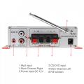 Kentiger HY-502 2CH HI-FI Digital Audio Player Car Amplifier FM Radio Stereo Player Support SD / USB / MP3 / DVD Input