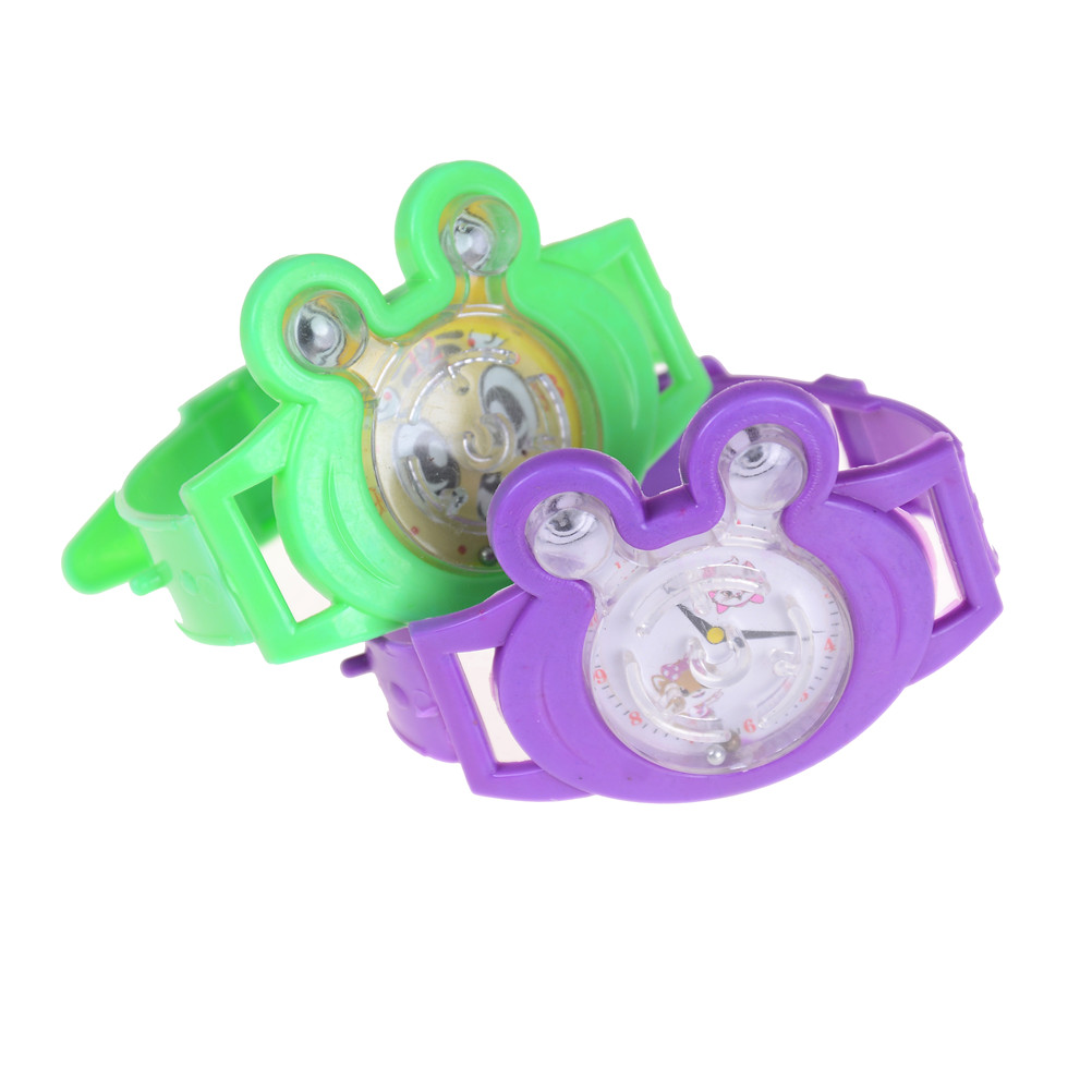 2PCS Crab Design Marble Game Learning Machine Fake Watch Toy Baby Shower Souvenirs Pinata Fillers Kids Birthday Party Favor Gift