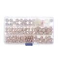 220Pcs Natural Round Loose Wood Beads Jewelry Making Bracelet Necklace With Box