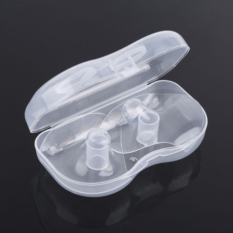 2Pcs Ultra-thin Soft Silicone Nipple Shield Protector Baby Breast Milk Feeding