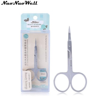 1pc New Hot Slant Tip Nail Scissor Manicure For Nails Eyebrow Nose Eyelash Cuticle Scissors Curved Pedicure Makeup Scissors