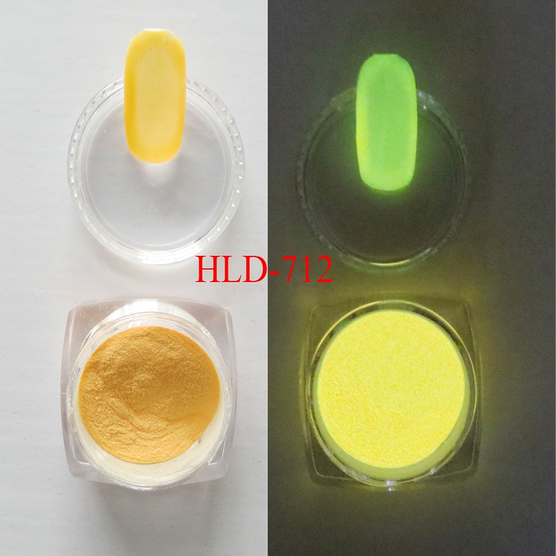 glow in dark pigment night glowing powder,item:HLD712,glowing color:yellow orange,net weight:50gram