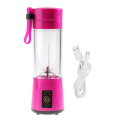 350-400ML Portable USB Rechargeable Plastic Juicer Fruit Juice Extractor Blender Six-Page Rechargeable Plastic Juicer