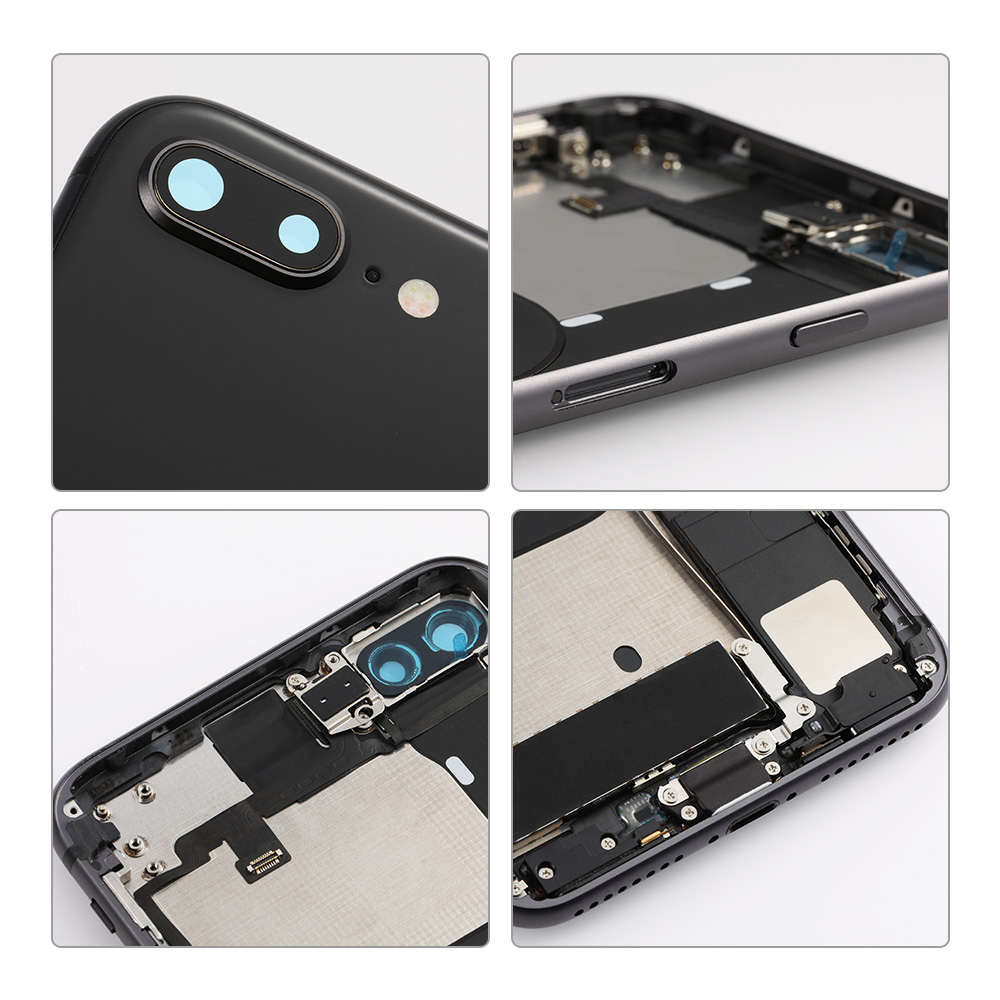 OEM Back Housing Cover For iPhone 8 8 Plus Middle Chassis Frame With SIM Tray Side Key Parts Flex Cable Full Assembly