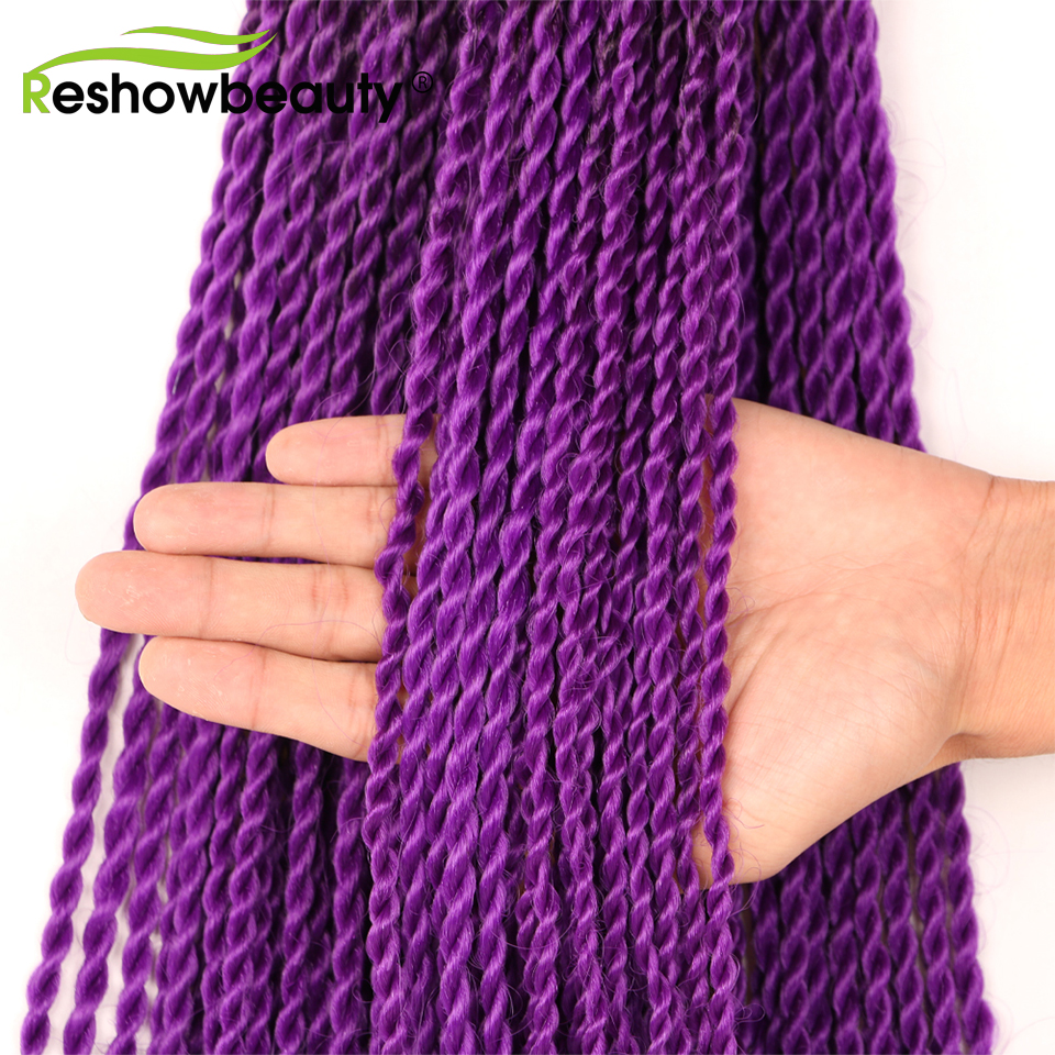 Crochet Braids Hair Synthetic Hair 2/3 Colors Ombre Senegalese Twist Crochet Braid Hair Extension 24 Inch High Temperature Fiber
