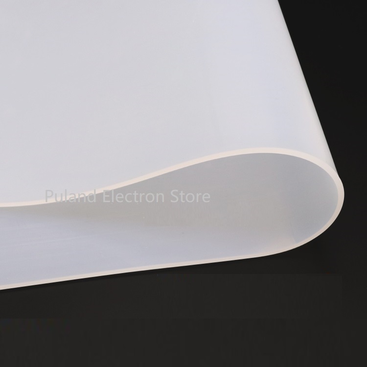 500mm*500mm*1mm Silicone Rubber Sheet Cushion Sealing Film Plate Mat Square Flat Gasket Heat Resist Milky White