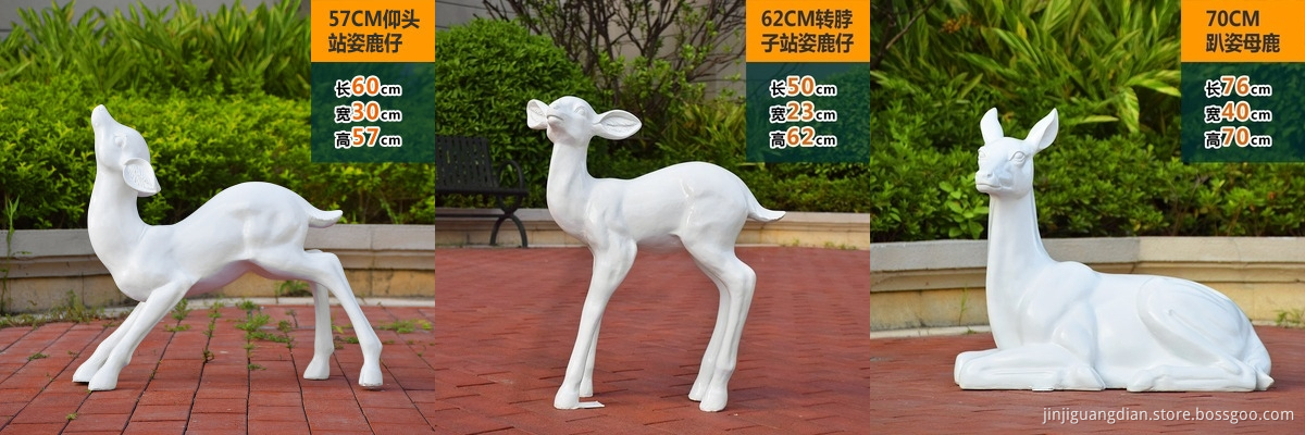 Sika Deer Resin Sculpture