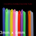 Colorful Flexible Silicone Tube ID 3mm x 6mm OD Food Grade Non-toxic Drink Water Rubber Hose Milk Beer Soft Pipe Connector