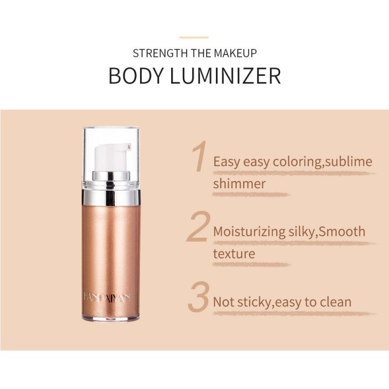 HANDAYAN 20ml Makeup Liquid Highlighter Contouring Face Body Brightener Waterproof Glitter Shimmer Highlighter Brighten Makeup