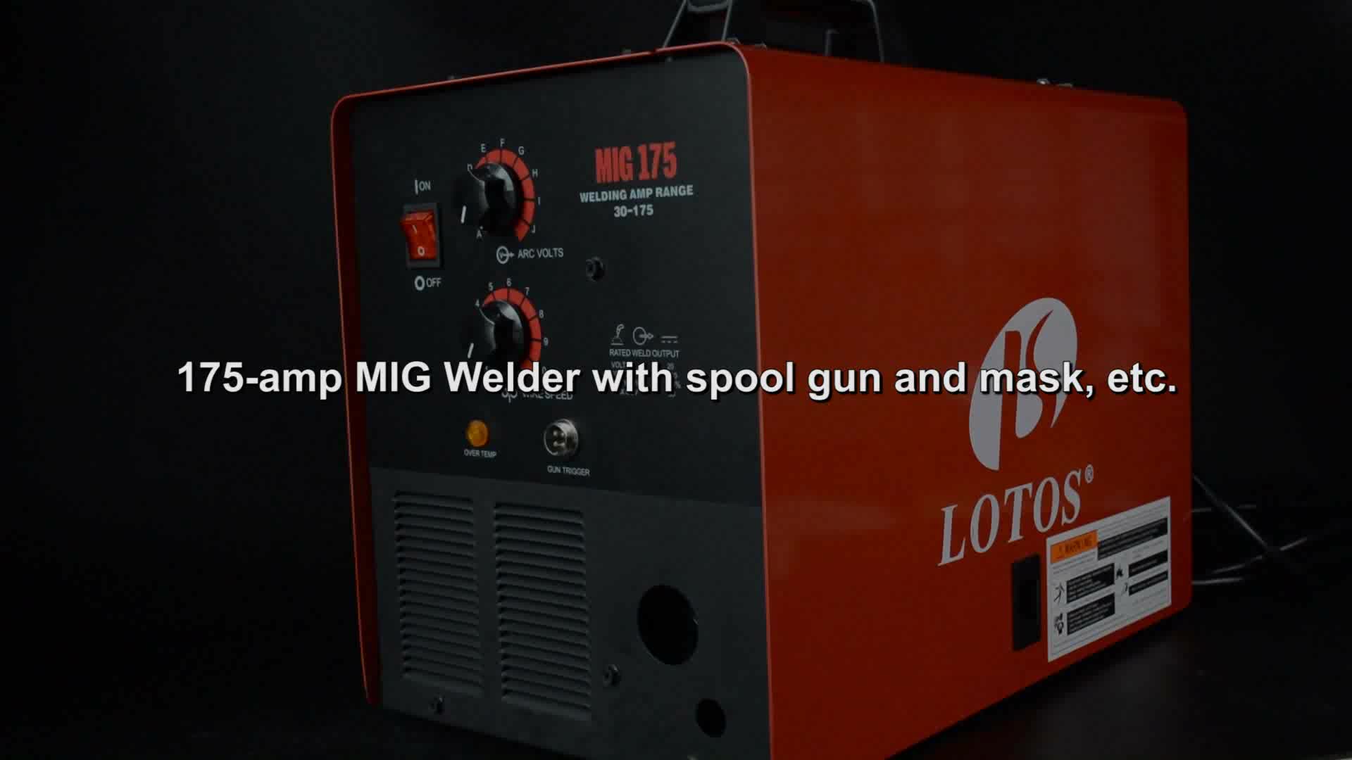 LOTOS MIG175 soldar welding mig mma high frequency inverter pulse mag mig welding machine welder for sale
