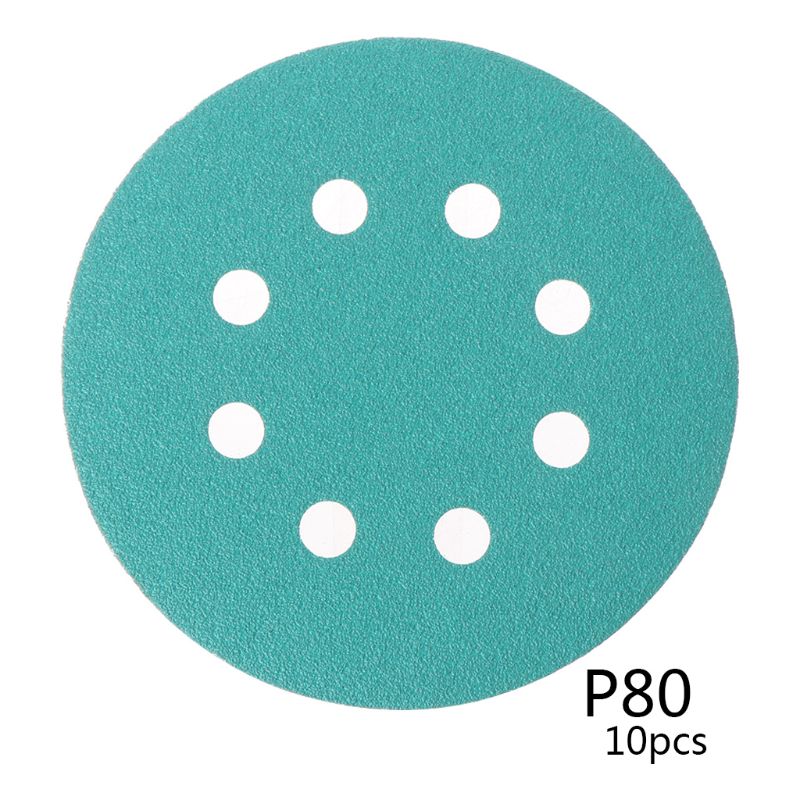10pcs 10pcs Professional Anti Clog 125mm Sandpaper 5" Polyester Film Sanding Disc Wet and Dry Hook and Loop Abrasive Tools with