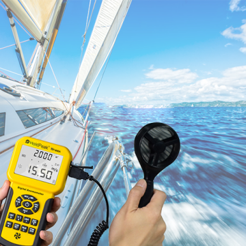 0.3~45m/s Wind Speed Sensor HoldPeak HP-846A Digital Anemometer Air Volume Measure Instrument Data Record & Handheld Tester