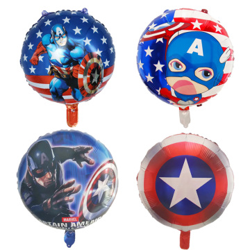 10pcs 18inch Captain America Foil Balloon Kids Birthday Party Decoration Avengers Baby Shower Balloons Air Golbos DIY Decoration