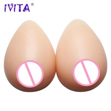 IVITA Artificial Breast Forms Waterdrop Shape Soft Fake Boobs 800g False Breasts Prosthetic for Crossdresser Shemale Drag Queen