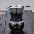 200ML Pour Over Coffee Maker Filter Dripper Glass Container Coffee Percolators Stainless Steel Coffee Filter