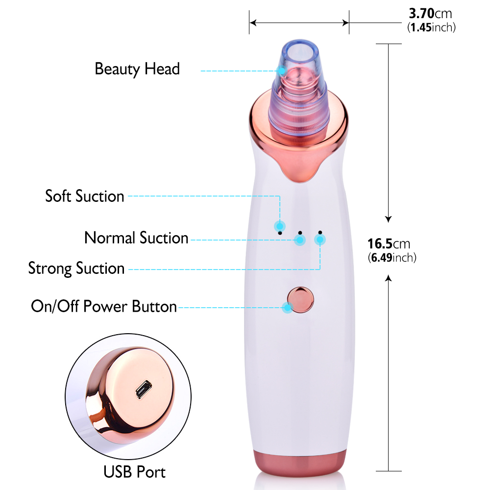 Vacuum Blackhead Remover Suction Face Pimple Acne Comedone Extractor Deep Cleansing Beauty Skin Care Tool aspirateur point noir