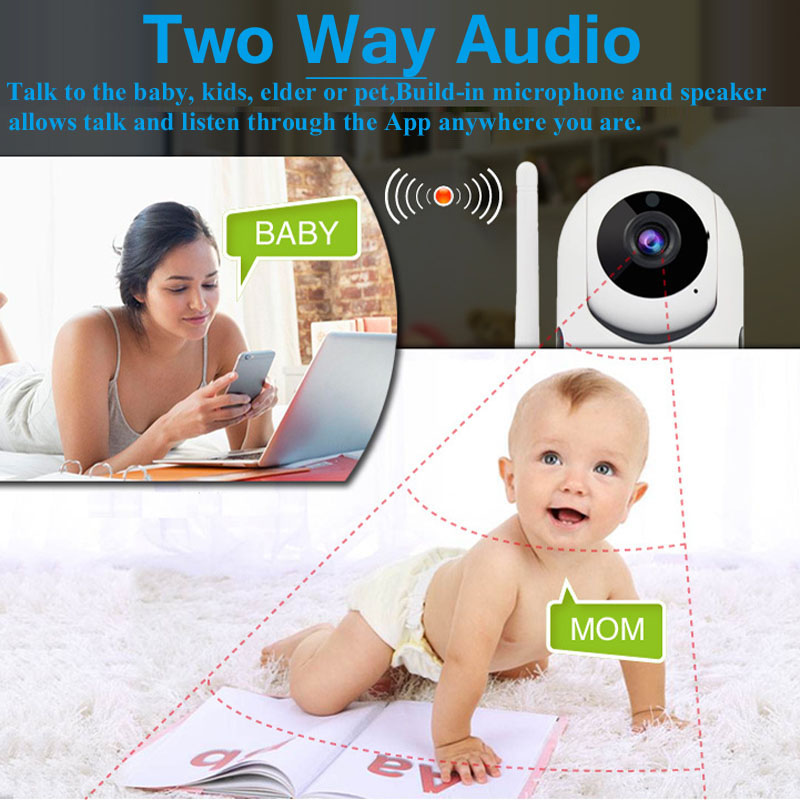 1080P Security Camera CCTV 360 Home Surveillance WiFi Camera Two Way Audio Baby / PET / Nanny Monitor 720P Indoor Kamera IP Cam