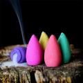 20pcs/bag Household Natural Backflow Incense Fragrant Reflux Aromatherapy Cones Lavender Tea Lily Incense Cones Flower Incense